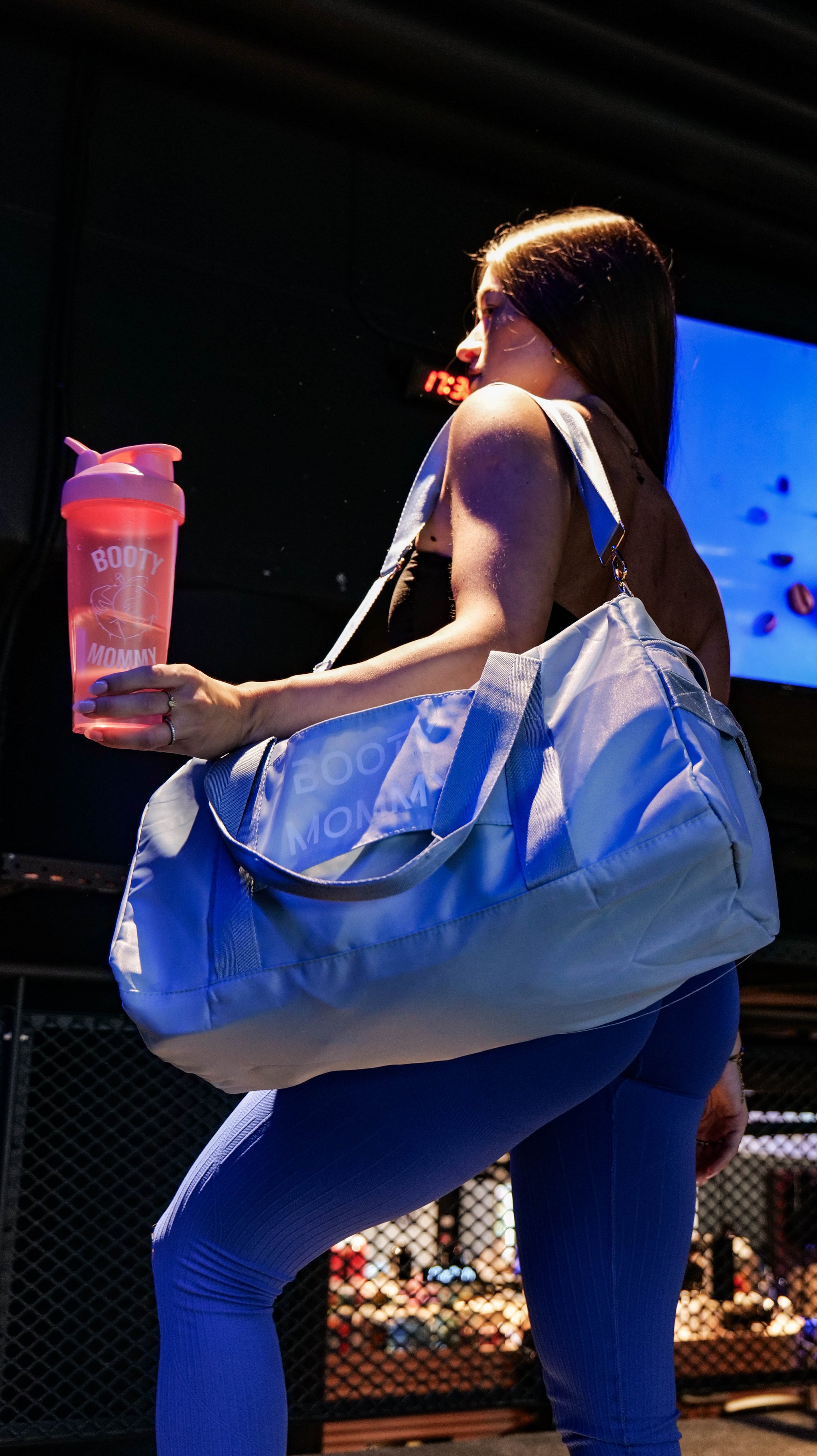 BABY BLUE BOOTY MOMMY SPORT BAG