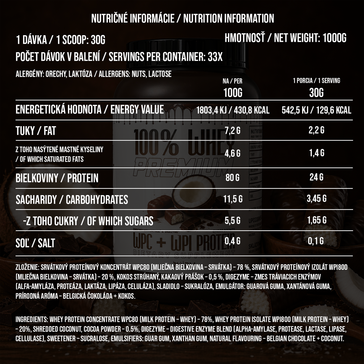 100% PREMIUM WHEY PROTEIN CHOCO BOUNTY
