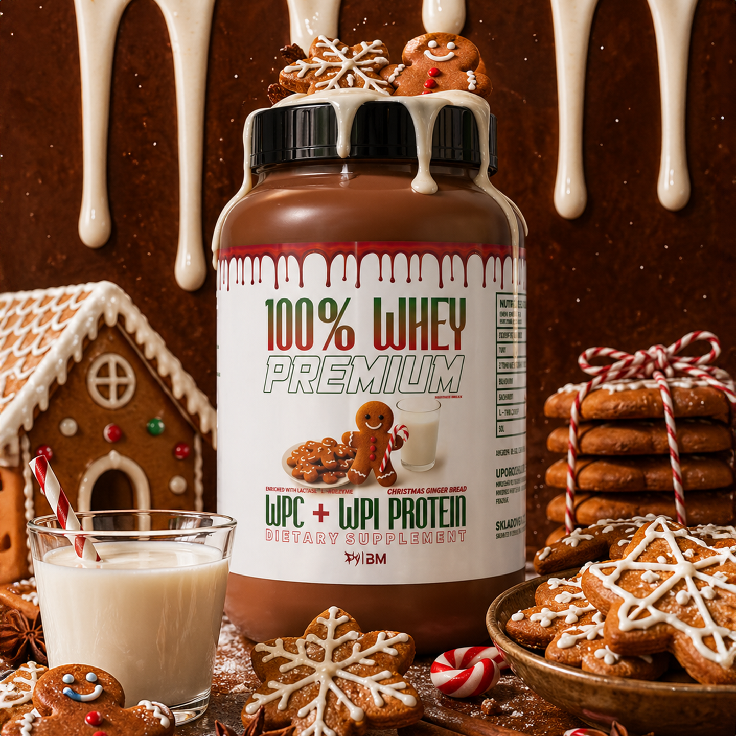 100% PREMIUM WHEY CHRISTMAS GINGERBREAD