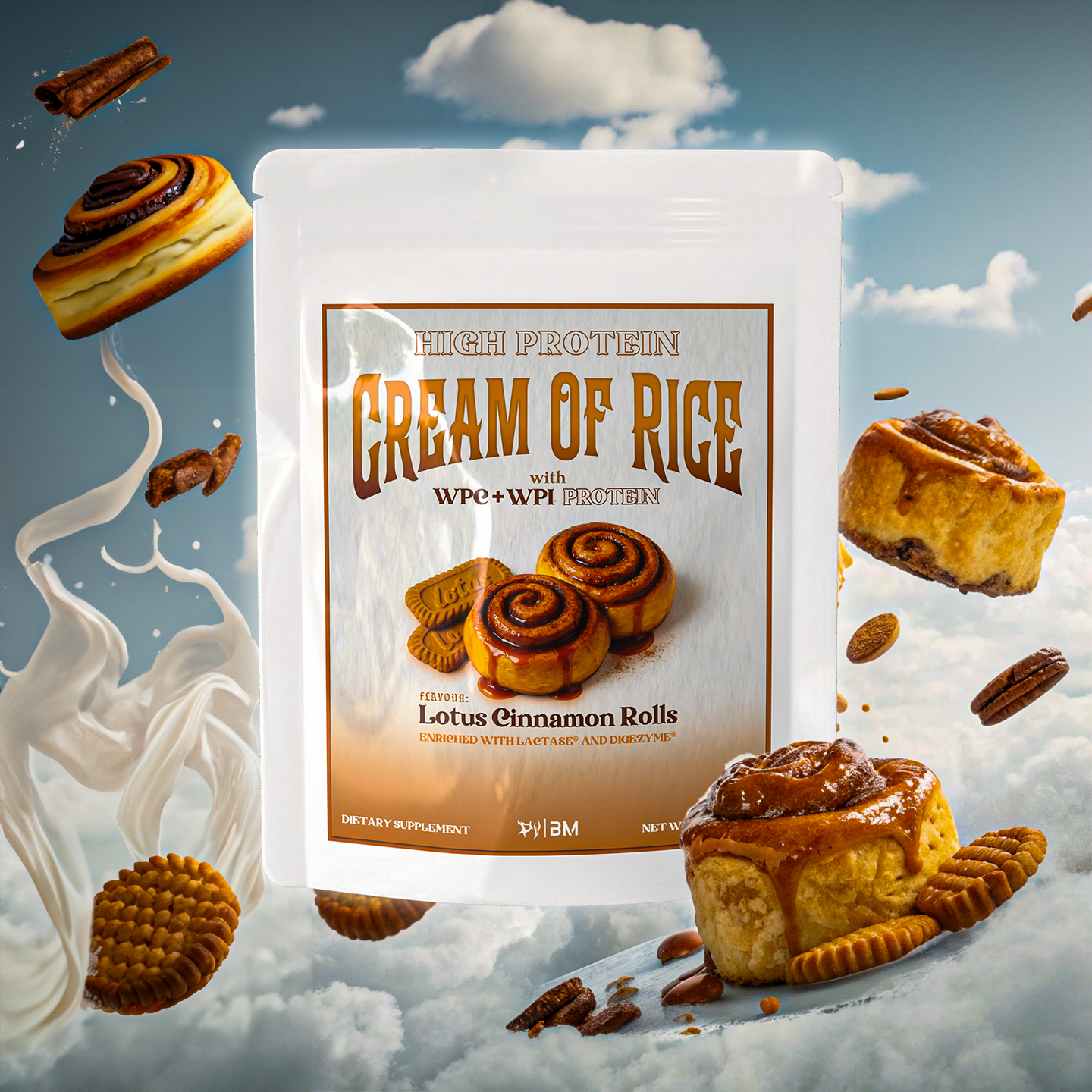 HIGH PROTEIN CREAM OF RICE LOTUS CINNAMON ROLLS