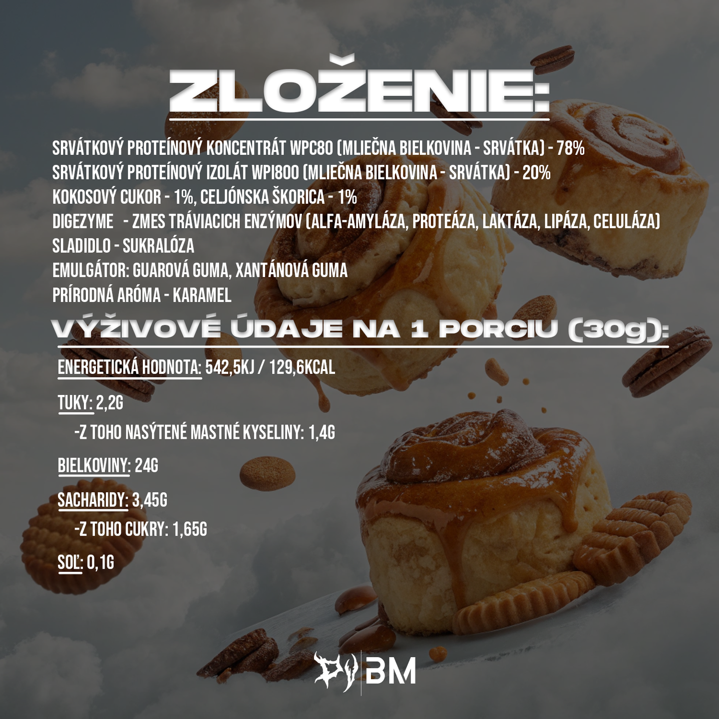 100% PREMIUM WHEY PROTEIN LOTUS CINNAMON ROLLS