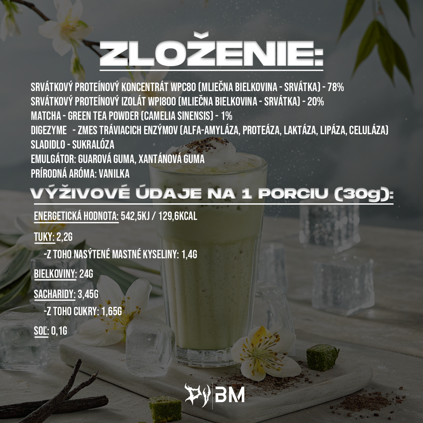 100% PREMIUM WHEY PROTEIN VANILLA MATCHA LATTE