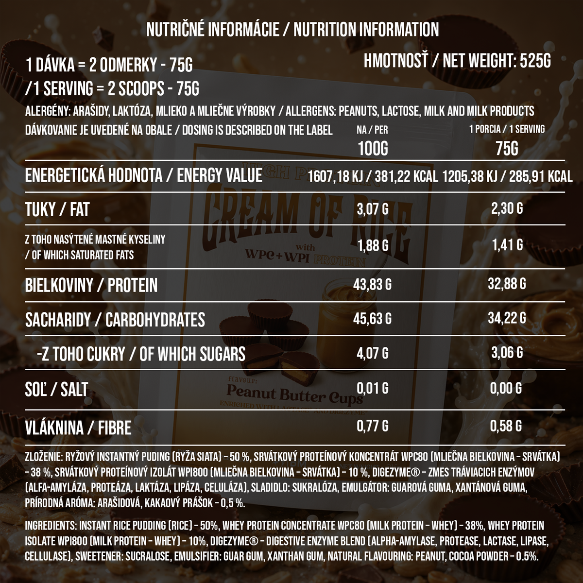 HIGH PROTEIN CREAM OF RICE PEANUT BUTTER CUPS