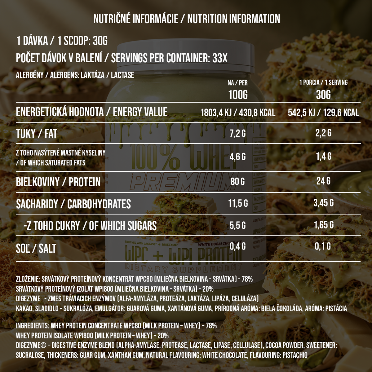100% PREMIUM WHEY WHITE DUBAI CHOCOLATE
